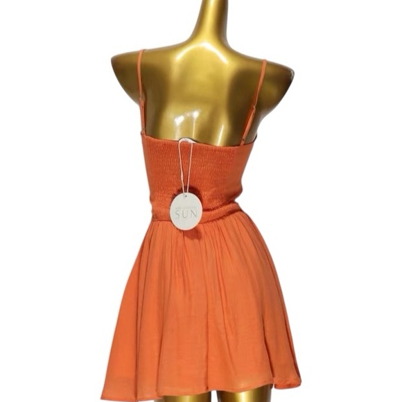 Here Comes the Sun Tangerine Orange Spaghetti Strap Dress - Picture 4 of 5